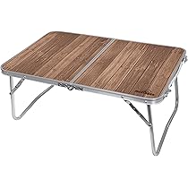 Amazon | montagna]ウッド調 折りたたみ アルミ ローテーブル